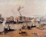 卡米耶 毕沙罗 : Fog, Morning, Rouen